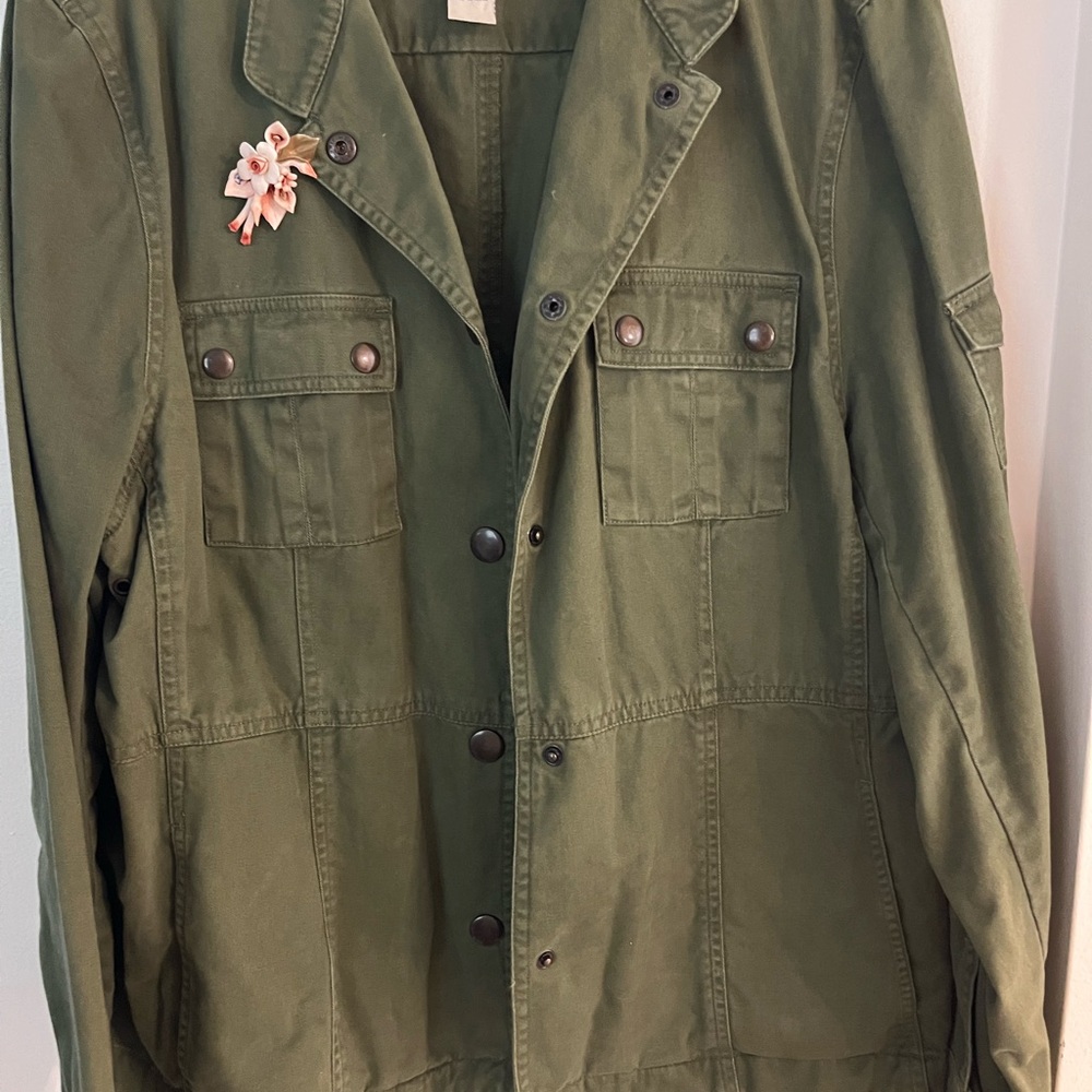 Olive Green Utility Jacket for Women